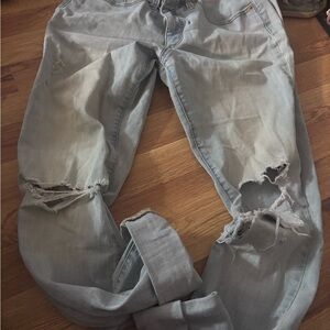 Distressed Light Blue Jeans
